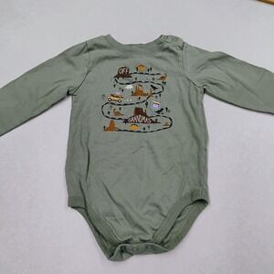 Garanimals Baby Boys Long Sleeve Bodysuit Road Trip Dinosaurs Grandma 18M